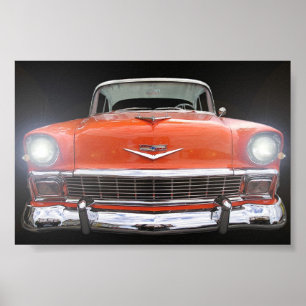 POSTER 1956 CHEVY "LIGHTS ON"