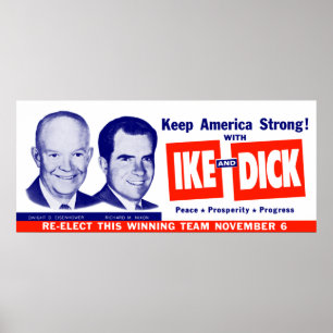 Poster 1956 Vote Ike et Dick