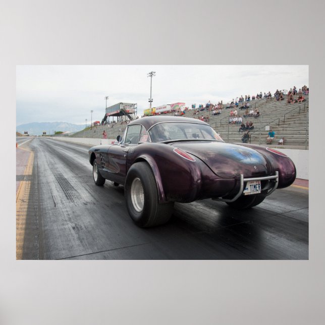 Poster 1958 gasser Corvette (Devant)