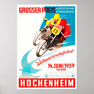 Poster 1959 Hockenheim Motorcycles Grand Prix