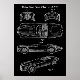 Poster 1965 Classic Car Patent Art
