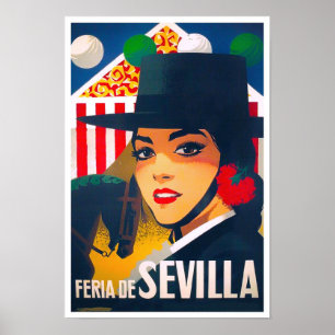 Poster 1969 Feria de Sevilla Espagne