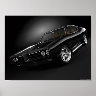 Poster 1969 pontiac gto "Le juge" - Customisé