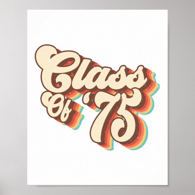 Poster 1975 Cl Réunion Rétro Cl De 75 Lycée (Devant)