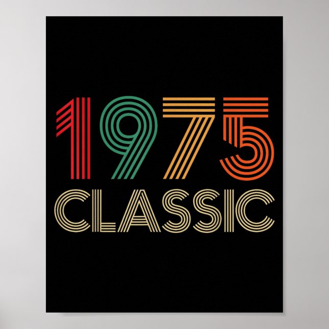 Poster 1975 Clic 50th Birthday For Men Women 50 Year Old  (Devant)