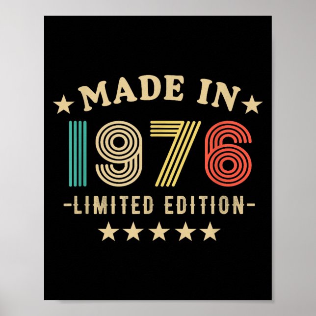 Poster 1976 50th Birthday,50th 2026 For Him, Dad,father's (Devant)