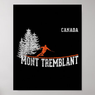 Poster 1980 Style Mont Tremblant Can. Ski vintage