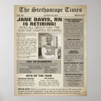 1981 Stethoscope Times for Nurse Retirement Party