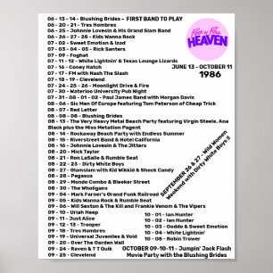 POSTER 1986 PARTIE 1 - ROCK'N'ROLL HEAVEN