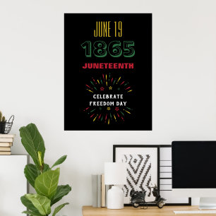 Poster 19 juin 1865 Junetten Black History Fireworks