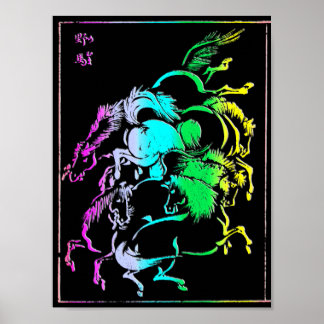 Poster 19b Groupe de chevaux