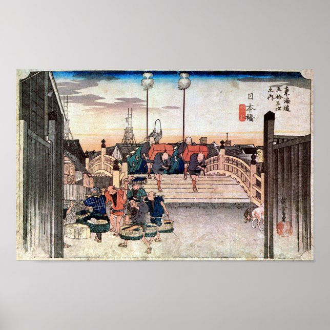POSTER 1. 日本橋, 広重 (Devant)