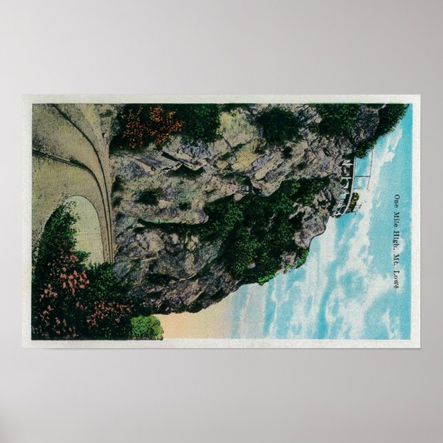 Poster 1,5 km de haut, au mont LoweMt. Lowe, CA (Devant)