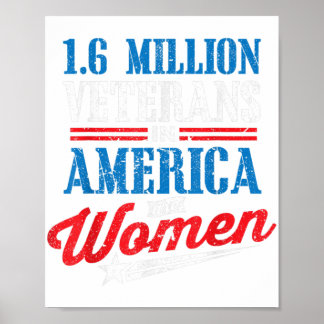 Poster 1,6 Million Femmes Vétérans Jour des Vétérans Jour