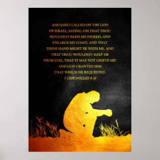 Poster 1 Chroniques 4:10 Verse de la Bible