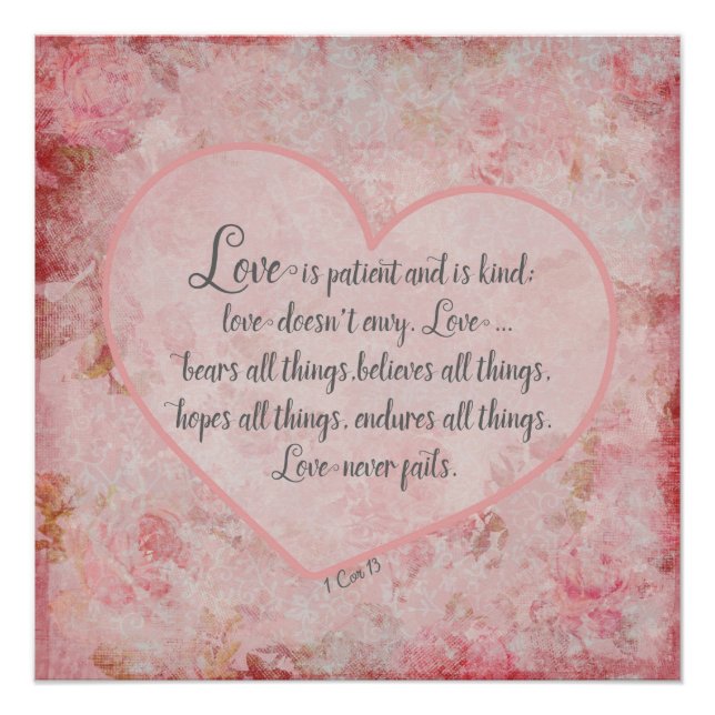 Poster 1 Co 13 - L'amour est le patient L'amour est le ge (Devant)