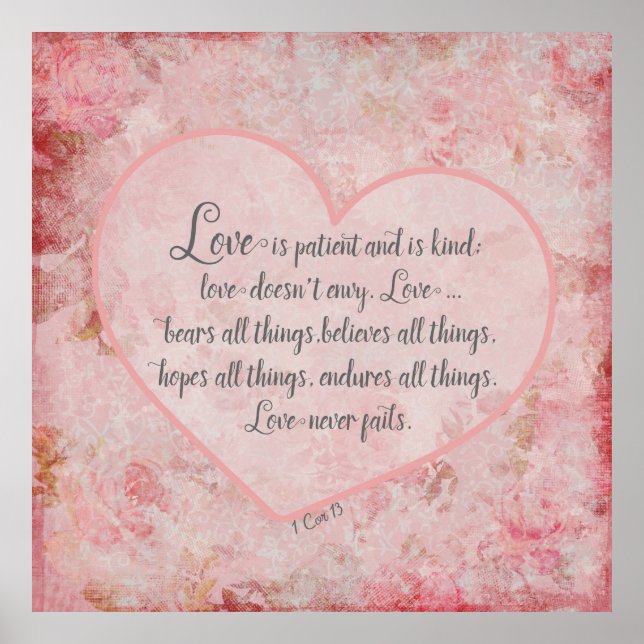 Poster 1 Co 13 - L'amour est le patient L'amour est le ge (Devant)