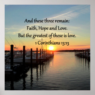 POSTER 1 CORINTHIANS 13 CONCEPTION DE COUCHER DE SOLEIL