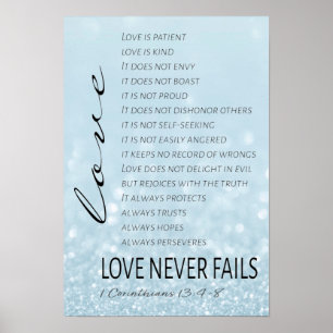 Poster 1 Corinthians 13 Love is Bible Verse