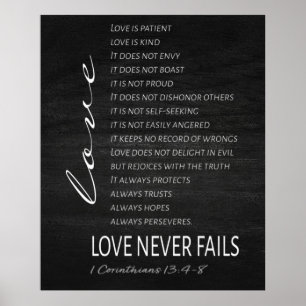 Poster 1 Corinthians 13 Love is Bible Verse