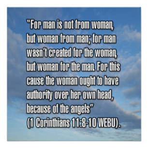 Poster 1 Corinthiens 11:8-10 WEBU