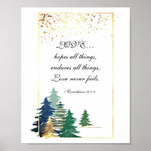 Poster 1 Corinthiens 13:7-8 AMOUR... espère toutes choses