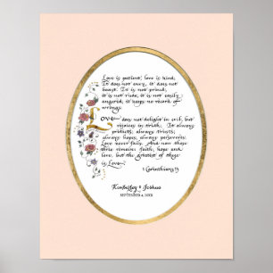 Poster 1 Corinthiens 13, Chapitre d'amour Écriture chréti