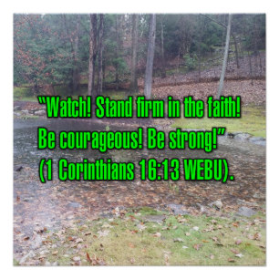 Poster 1 Corinthiens 16:13 WEBU