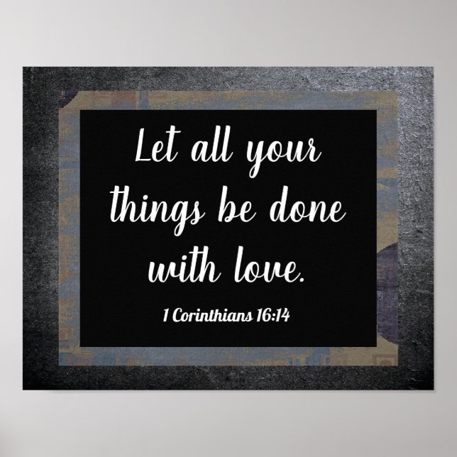Poster 1 Corinthiens 16:14 — Art Print (Devant)