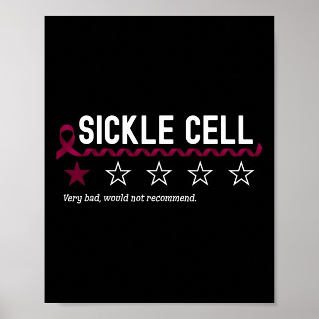 Poster 1 Étoile Notation Sickle Cell Sensibilisation Funn (Devant)