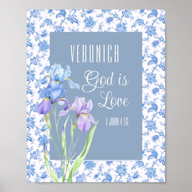Poster 1 Jean 4:16 Dieu est Amour – Christianisme Personn (Devant)