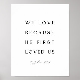 Poster 1 Jean 4:19 Nous aimons parce qu'Il nous a aimés l