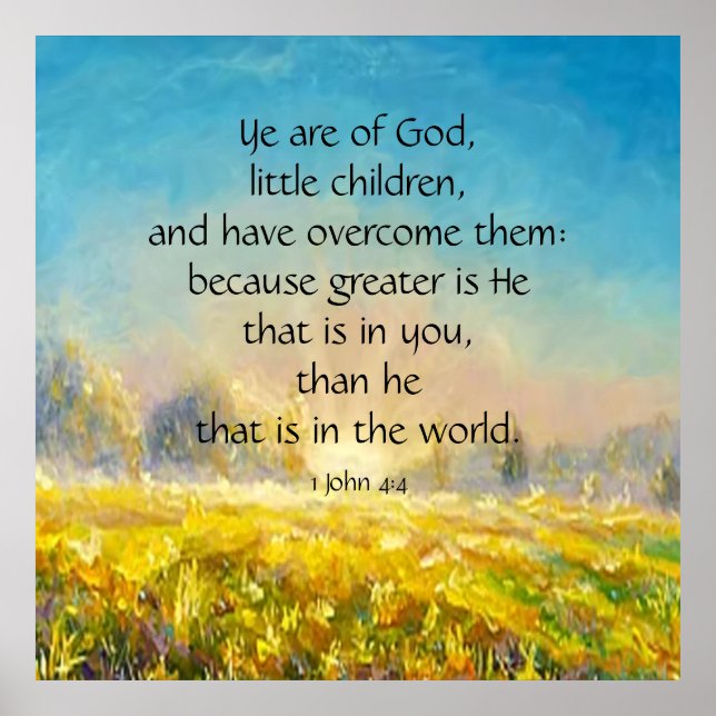 Poster 1 Jean 4:4 (Devant)