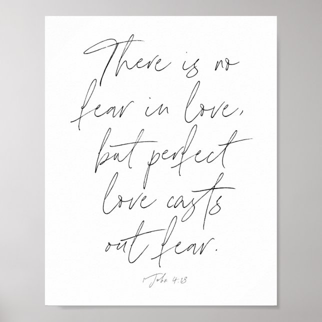 Poster 1 John 4:18 Script (Devant)
