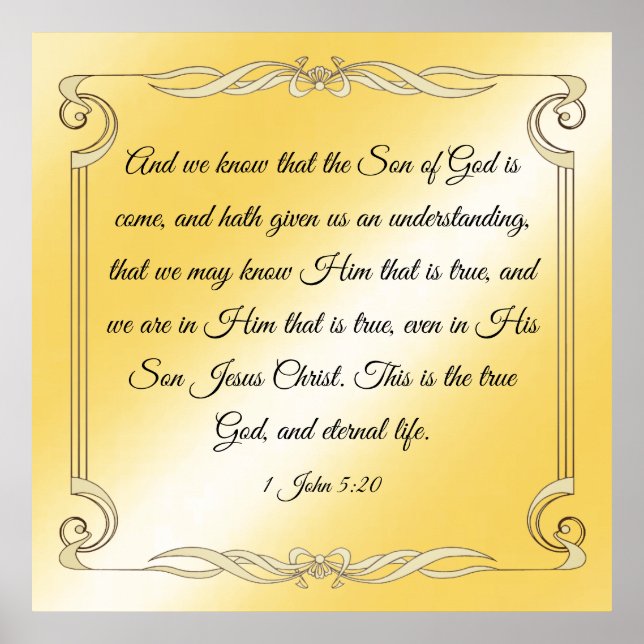 Poster 1 John 5:20 (Devant)