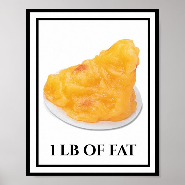 Poster 1 LB de graisse Motivation Régime alimentaire (Devant)