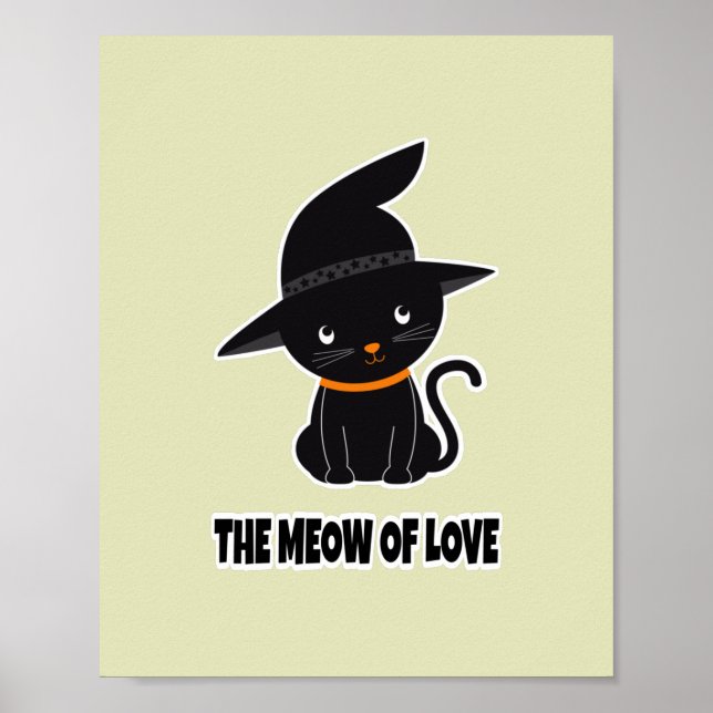 Poster 1.mignonne belle chatte noire miow amour (Devant)