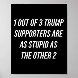 Poster 1 Partisans De Trump Sur 3 Sont Aussi Stupides Que