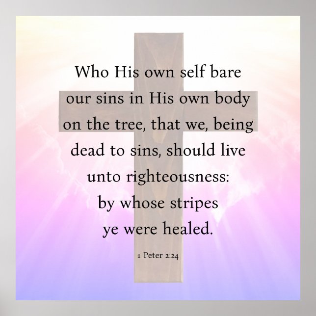 Poster 1 Pierre 2:24 (Devant)