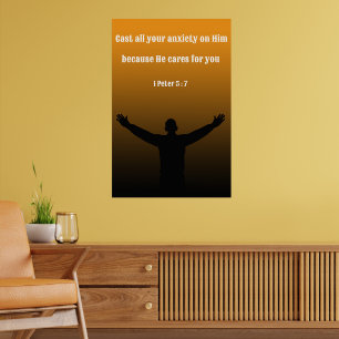 Poster 1 Pierre 5:7 Verset biblique Encouragement