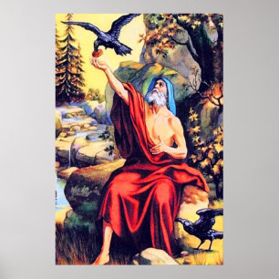Poster 1 Rois 17 Dieu envoie de la nourriture à Elijah po