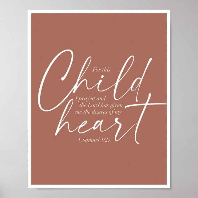 Poster 1 Samuel 1:27 Arrière - plan de rouille en argile  (Devant)