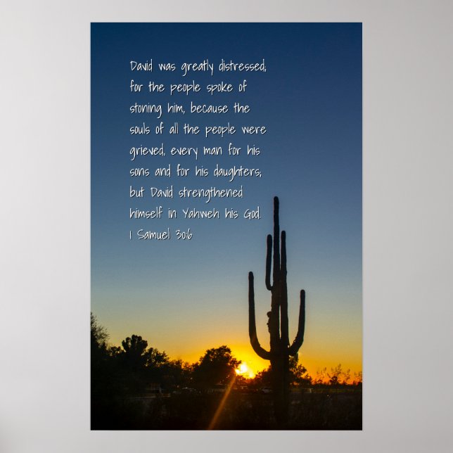 Poster 1 Samuel 30:6 (Devant)