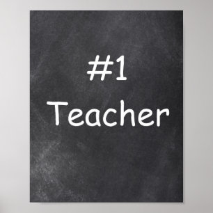 Poster #1 Teacher Chalkboard Design Class Decoration