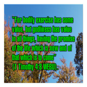 Poster 1 Timothée 4:8 WEBU