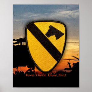 Poster 1er 7e Cavalry Air Cav Vétérinaires Vets Patch