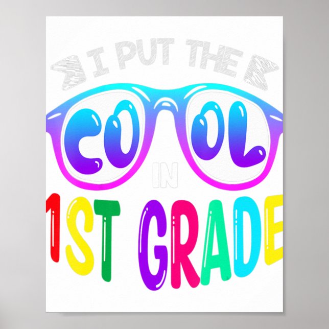 Poster 1er Jour De 1Ème Année Pour Garçons Filles Cool En (Devant)