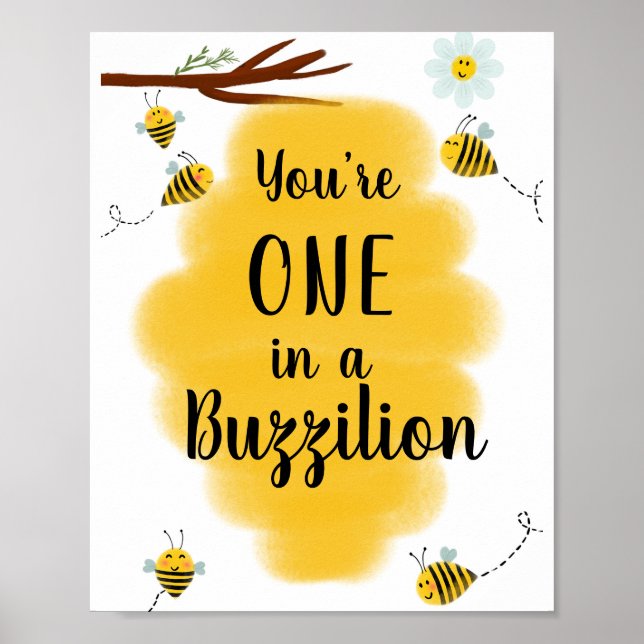 Poster 1er Jour des abeilles | Bumble Bee Symbole de fête (Devant)