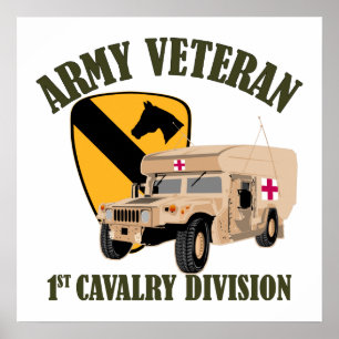 Poster 1er Vet Cav - Ambulance Humvee