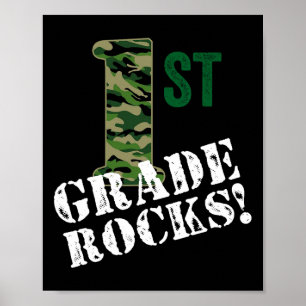 Poster 1ère année Rocks Camo Premier grade Retour à l'éco
